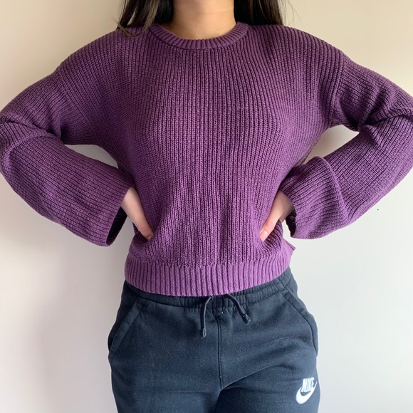 🧸2/$25🧸Garage Purple Knitted Sweater - Picture 3 of 5